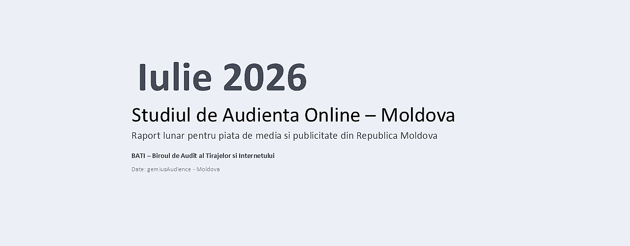 BATI/GEMIUS: Audienta Online: IULIE 2026