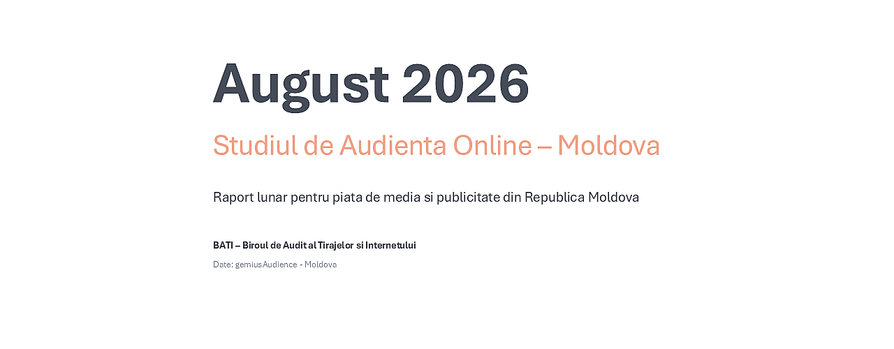 BATI/GEMIUS: Audienta Online: AUGUST 2026